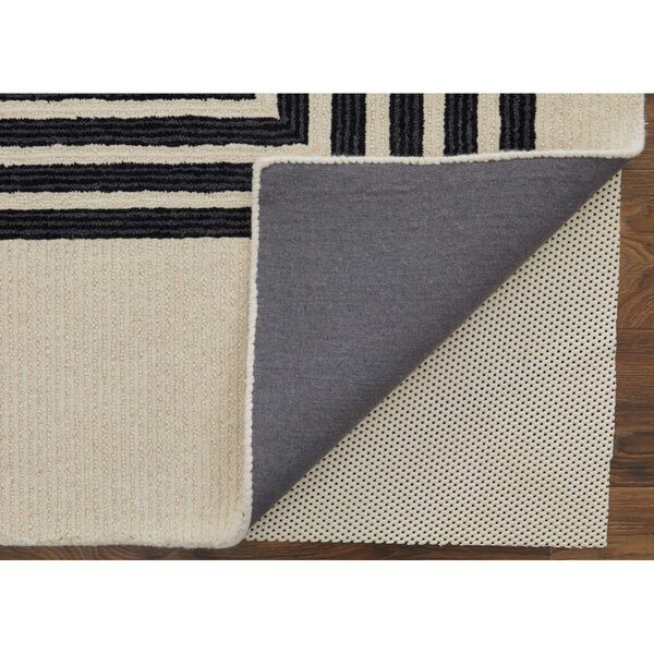 Maguire Gray Ivory Black Area Rug, image 6