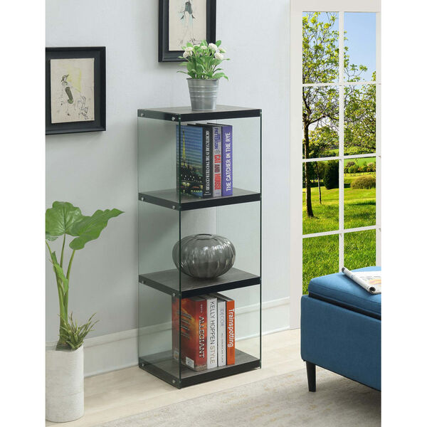 SoHo Weathered Gray Four-Tier Tower Bookcase, image 2