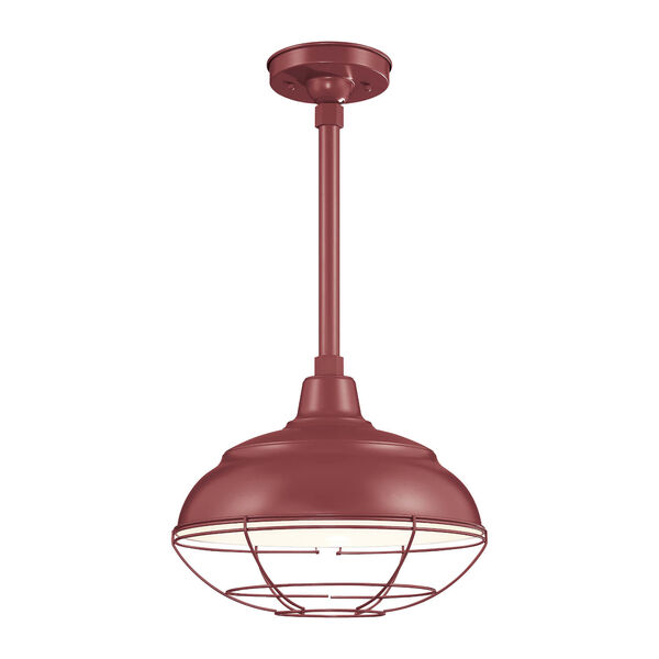 R Series Satin Red 14-Inch One-Light Warehouse Shade, image 2