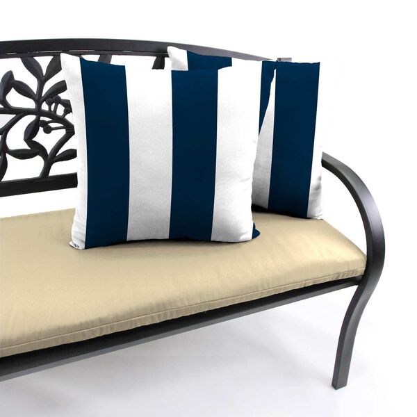 Cabana Navy Blue 16 x 16 Inches Knife Edge Throw Pillows , Set of Two, image 4