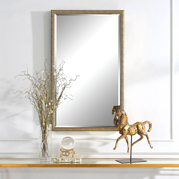 Aster Gold and Brown Frame Wall Mirror, image 4