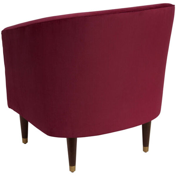 Velvet Berry 32-Inch Tufted Tub Chair, image 4
