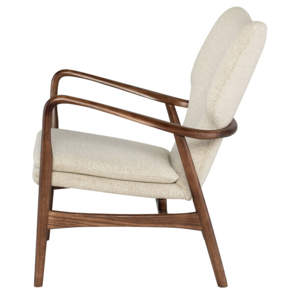 Patrik Beige and Walnut Occasional Chair, image 3