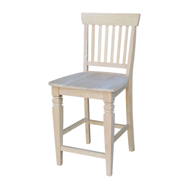 Unfinished 24-Inch Seattle Counter Height Stool, image 1