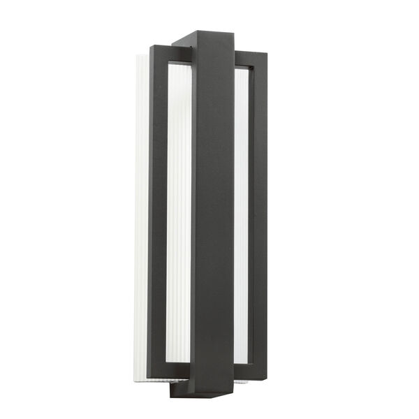 Sedo Satin Black 6-Inch 12-Light LED Outdoor Small Wall Sconce, image 1