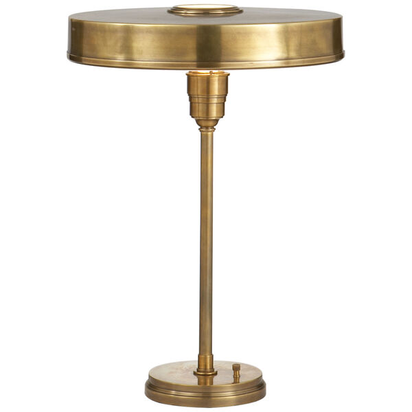 Carlo Table Lamp in Hand-Rubbed Antique Brass by Thomas O'Brien, image 1