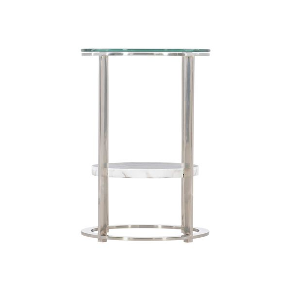 Lafayette Beige and Stainless Steel Accent Table, image 3