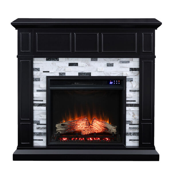 Drovling Black Marble Electric FIreplace, image 2