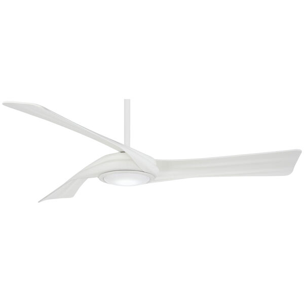 Curl Flat White 60-Inch Smart LED Ceiling Fan, image 1