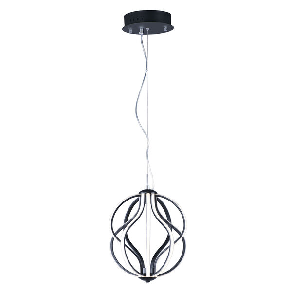 Aura Black 10-Light LED Single Pendant, image 1