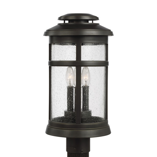 Newport Antique Bronze Three-Light Post Lantern, image 1