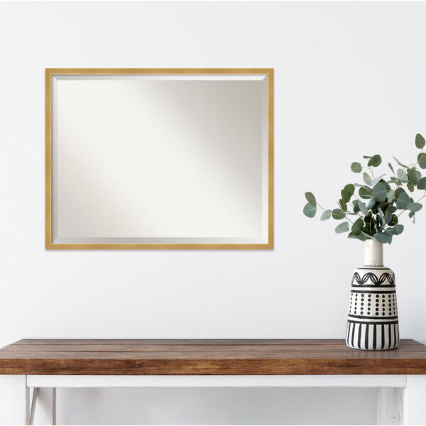 Polished Brass and Gold 29W X 23H-Inch Decorative Wall Mirror, image 3