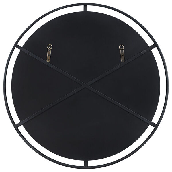 Cashel Satin Black 34-Inch x 34-Inch Round Mirror, image 3