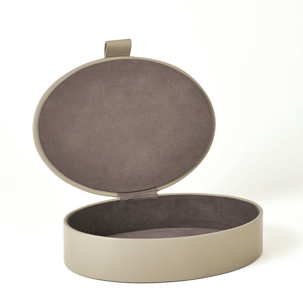 Studio A Home Marble Gray Large Signature Oval Leather Box, image 5