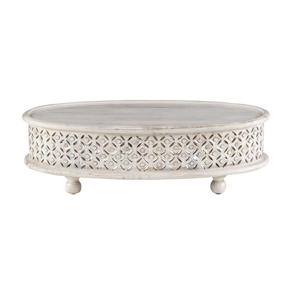 Willa White Wash Oval Coffee Table, image 2