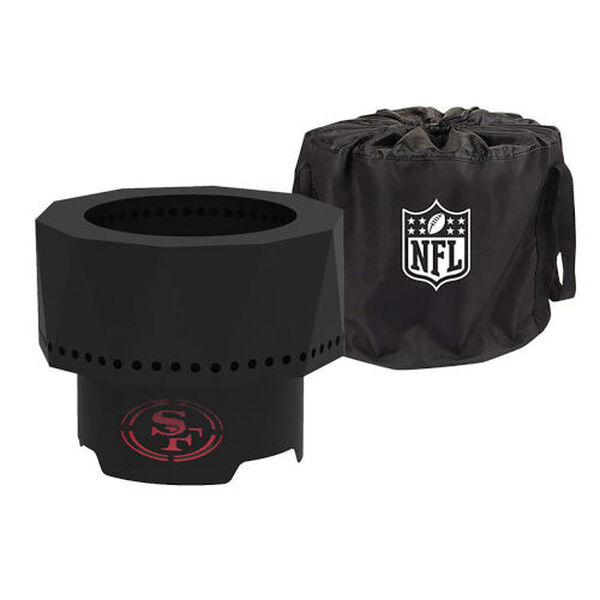 NFL San Francisco 49ers Ridge Portable Steel Smokeless Fire Pit with Carrying Bag, image 3