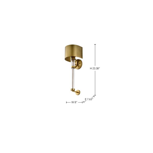 Teagon Natural Brass One-Light Wall Sconce, image 4