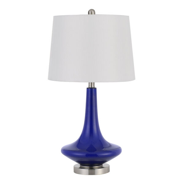Kleve Blue and White One-Light Lamp Set, image 1