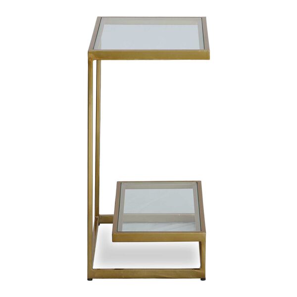 Musing Brushed Brass Accent Table, image 4