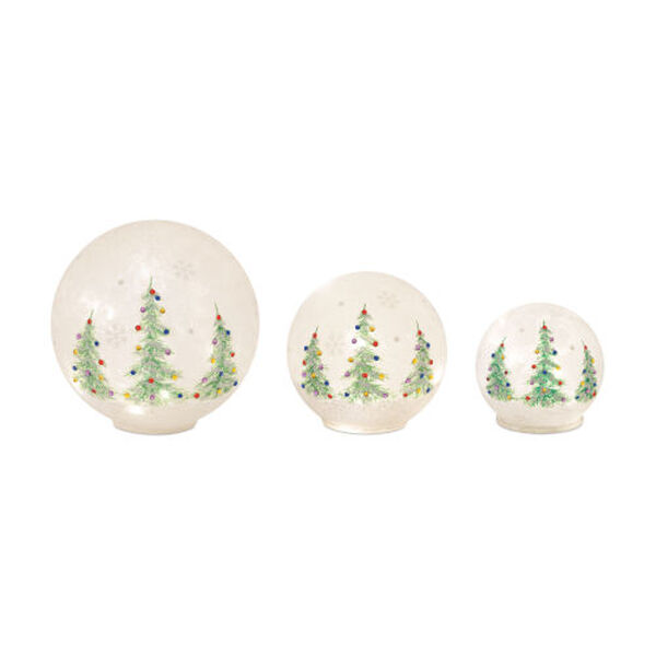 LED Christmas Tree Globe, Set of 3, image 1