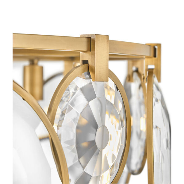 Nala Heritage Brass Seven-Light Drum Chandelier with Optic Crystal Glass, image 3