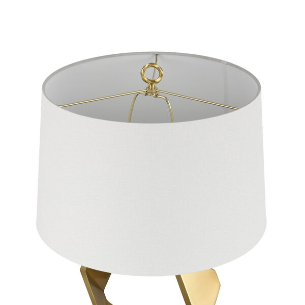 Optical Brass and Black One-Light Table Lamp, image 3