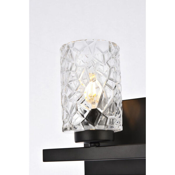Cassie Black and Clear Shade One-Light Bath Vanity, image 4