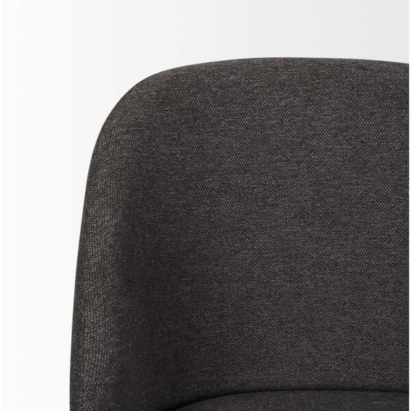 Shannon Gray Fabric and Matte Black Metal Dining Chair, image 6