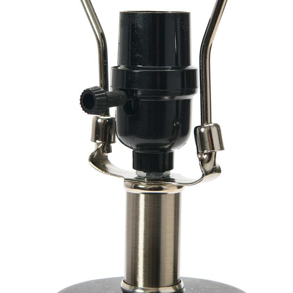 Black One-Light 13-Inch Stoneware Round Desk Lamp, image 2