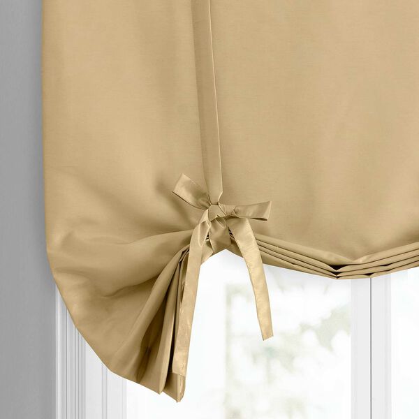 Butternut Vintage Textured Faux Dupioni Silk Tie-Up Window Shade Single Panel, image 6