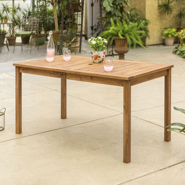 Brown Patio Dining Table, image 1