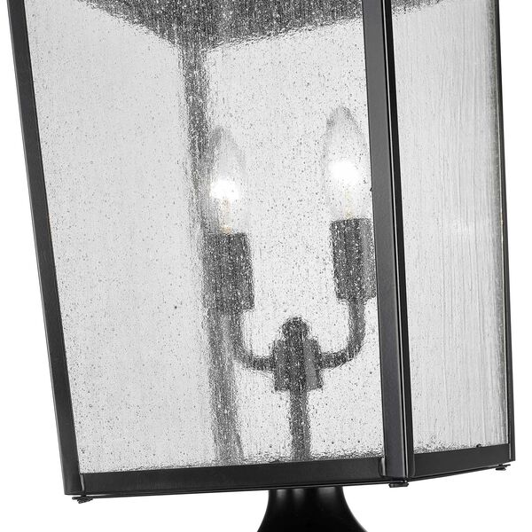 Devens Powder Coated Black Two-Light Outdoor Post Lantern, image 5