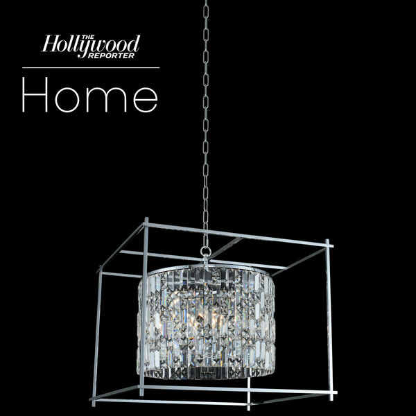The Hollywood Reporter Joni Chrome 24-Inch Eight-Light Pendant with Firenze Crystal, image 1
