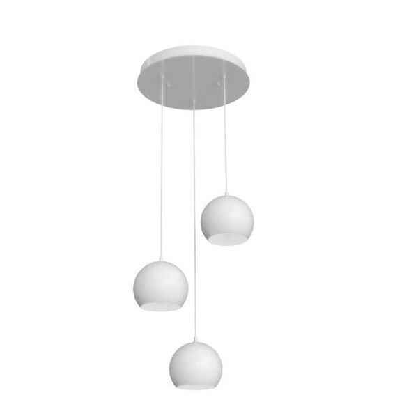 Roxy White Three-Light Pendant, image 1