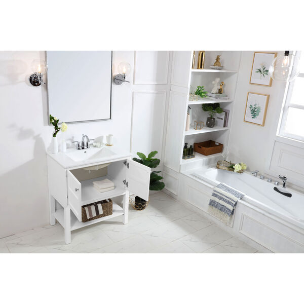 Mason White 30-Inch Vanity Sink Set, image 4