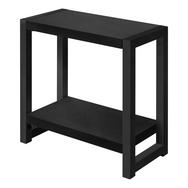 Black Two-Tier End Table, image 1
