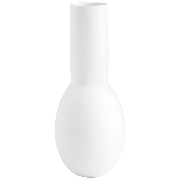 Matte White 8-Inch Impressive Impression Vase, image 1