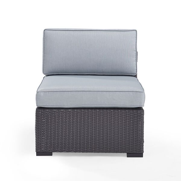 Biscayne Armless Chair With Mist Cushions, image 1