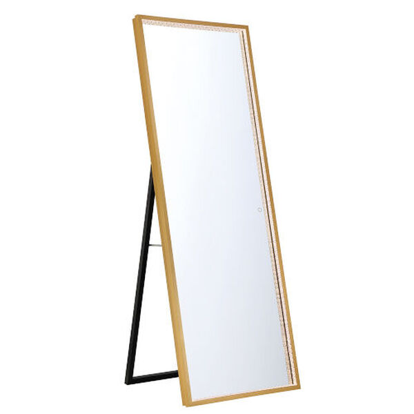 Cerissa Gold LED Floor Mirror, image 1
