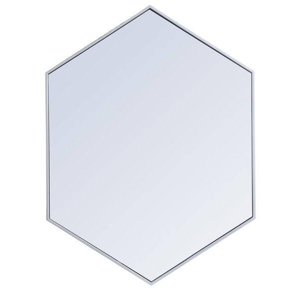 Eternity Silver 30-Inch Hexagon Mirror, image 1