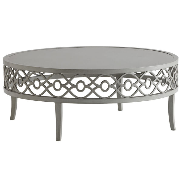 Silver Sands Soft Gray Round Cocktail Table, image 1