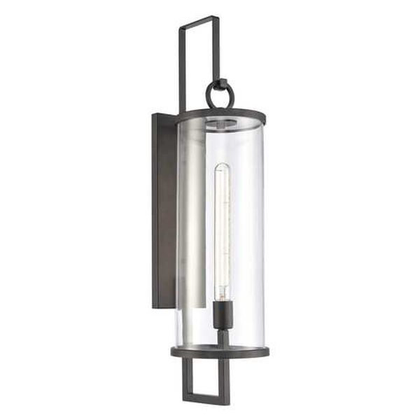 Hopkins Charcoal Black One-Light Outdoor Wall Sconce, image 1