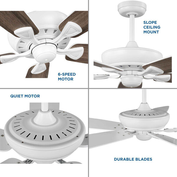 P250070-028: Kennedale Satin White 42-Inch Ceiling Fan, image 3