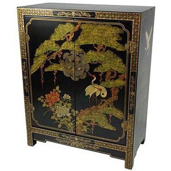 Black Lacquer Cabinet, Width - 24 Inches, image 1