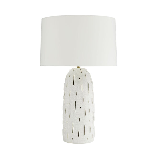 Grotto White Stained Crackle One-Light Table Lamp, image 1