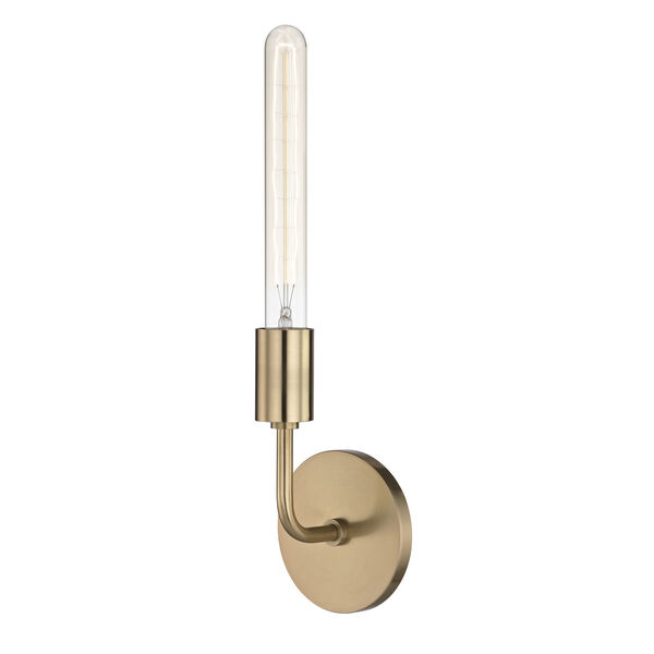 Ava Aged Brass 17-Inch One-Light Wall Sconce, image 1