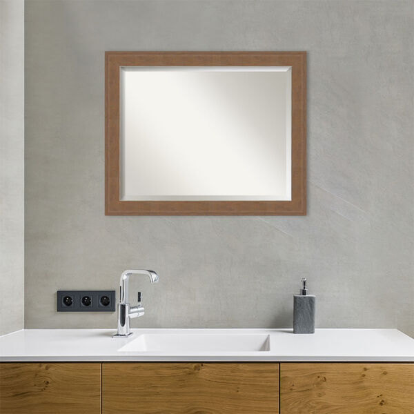 Alta Brown 33W X 27H-Inch Bathroom Vanity Wall Mirror, image 3