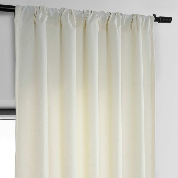 Off-White Dobby Linen 84-Inch Curtain Single Panel, image 5