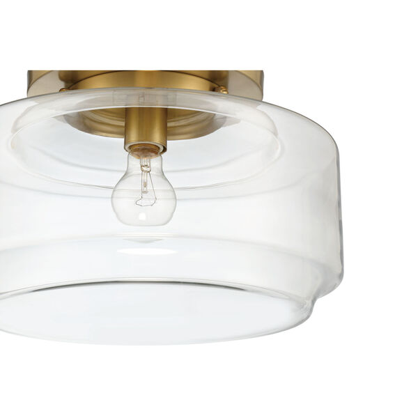 Peri Satin Brass 14-Inch One-Light Flushmount, image 4