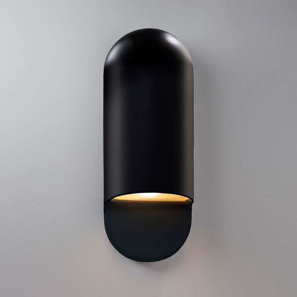 Ambiance Carbon Matte Black Five-Inch ADA LED Capsule Outdoor Wall Sconce, image 2